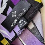 Ronni Nicole Purple Green Abstract Dress Bold Working Girl 90s Vibes Artsy Glam Photo 6