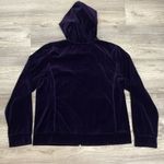 Ralph Lauren Lauren Purple Velvet Long Sleeve Zip Front Hoodie Size Large Photo 6