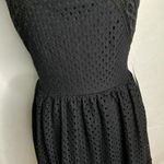 Jodi Kristopher  Black Halter Top Eyelet Lace Dress Size 3 Jr. NWT Photo 4