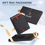 Slim Wallet for Men with Bill Compartment RFID Leather Bifold Mens Wallet Front Pocket Wallets Minimalist Credit Card Holder With Gift Box Black Photo 5