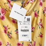 ZARA NEW  The Safia Floral Yellow Satin Slip Dress Large Blogger Fave Photo 2