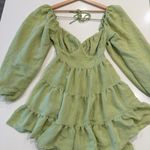 Princess Polly  Danny Long Sleeve Mini Dress Green Size 8 Photo 4