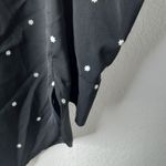 Old Navy  S Workwear Long Sleeved Button Down White Star Dots on Black Shirt Top Photo 1