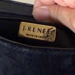 Vintage J Renee Black Velvet Purse Embroidered Ornaments Strap Photo 5