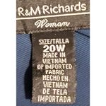 R & M Richards  Women's Royal Blue Wrap Dress Sheer Bell Sleeves Size 20W Photo 5