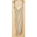 NWT House of Harlow 1960 x Revolve Sage Midi Dress Sequin Strapless Sheath Dress Silver Size M Photo 10