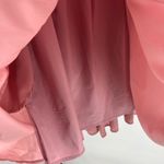 Pink Lily  M pink blush vneck and back babydoll mini dress tunic tiered ruffle Photo 7