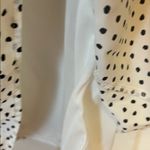 Chic Black and White Polka Dot Midi Dress Size M Photo 2