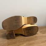 Beast Fashion Colorblock Platform clogs Leather Wood Heel Retro Size 10 Photo 6