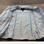 QVC Denim & Co. Light Blue & White Striped Seersucker Jacket | Women’s Sz XL Photo 11