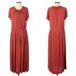 💕STINE GOYA💕 Caitlin Midi Dress ~ Rust Orange Polka Dot Print Medium Photo 11