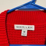 Shona joy Red Warner Cropped Cable Knit Sweater Size Medium Photo 7