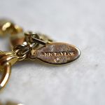 Ann Taylor Vintage  Amber/Butterscotch Gold Tone Rhinestone Accent Chain Necklace Photo 3