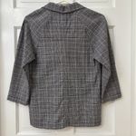Plaid Blazer Academia Career Casual Lightweight Boxy M WALKING ON SUNSHINE Gray Size M Photo 2
