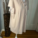 Adrianna Papell  Pink Polka Dot Blouse with Ruffle Neckline Photo 3