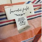 Anthropologie Lavender Fields Wmn's Peach Purple Boho Striped Tie-Front Top NWOT Photo 6