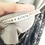 Alice + Olivia Womens Ankle Pants Wide Leg Floral Lace Overlay Black Size 4 Photo 6