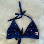 NFL Women's New York Giants Blue Polka Dot Bikini Top Medium Photo 0