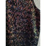 Loft Vintage  Woman Y2K Rainbow Sequin MP Double V Neck‎ Sparkle Shimmer Photo 2