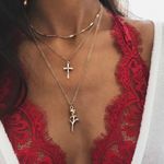 Boutique Rose Cross Necklace Photo 0