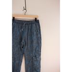 Johnny Was  Womens Pants Blue Jogger Embroidered Cargo Pull On Casual Size Small Photo 4