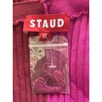 Staud Cargo Color block Button Front Cardigan Burgundy Pink Size Large NEW Photo 6