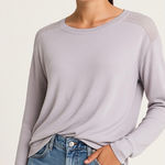 Lululemon  Back to Balance Sweater Open Back Twist Detail Iced Iris  - Size 8 Photo 0