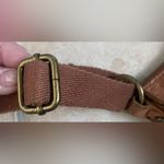 The Sak  Tooled Leather Shoulder Bag Brown Floral Gold Brad  Detail Canvas Strap Photo 6