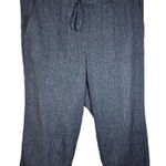J.Jill Womens Linen Pull On Light Weight Pant Blue Pockets Career Wear Size XL Photo 0