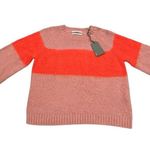 ALLSAINTS NEW All Saints Lou Uno Jumper Stripe Colorblock Crewneck Fuzzy Sweater Large Photo 7