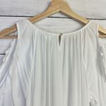 Sundance White Whispered Breezes Cold Shoulder Tunic Long Sleeve Top Size Small Photo 6