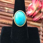 Silpada  KR Collection Stabilized Turquoise Brass Dome Ring Size 6 Photo 1