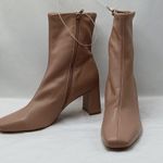Steve Madden Harli Boots Womens 9.5M Blush Faux Leather Square Toe Whimsygoth Photo 1