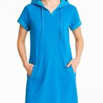 Chico's Blue Hooded Dress Size 0 (S/M) Pocketed Lounge Sporty Coastal Casual Photo 0