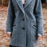 Vintage Double Breasted Plaid Coat Blue Size L Photo 0