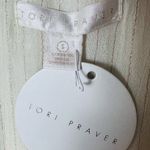 Tori Praver  Cream Metallic Stripe Long Sleeve Maxi Swim Cover Up Photo 10