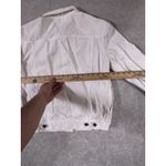 Pilcro and The Letterpress Jacket Womens Medium White Denim Distressed Stretch Photo 6
