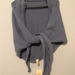 Free People  NWT Coastline Cable Knit Scarf Light Baby Blue: Size- One Size Photo 5