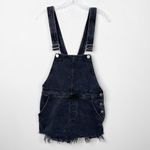 Free People 100% Cotton Black Raw Hem Jumper Overall Dress Dressall Sz. 0 Photo 3
