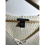 Abercrombie & Fitch NWOT Abercombie &‎ Fitch Y2K Crochet Beige Top With Hoodie Size M Photo 3