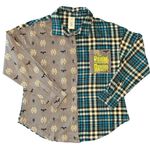 Disney Parks Haunted Mansion cozy resortwear button down plaid flannel top M Photo 0