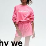 Lululemon NEW  Scuba Oversized Wordmark Pullover Sweatshirt Sakure Pink M/L Photo 5