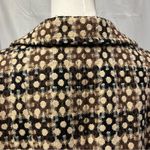 Sigrid Olsen ‎ Wool Blazer Lined geometric Plaid Black Brown Preppy Secretary L Photo 9
