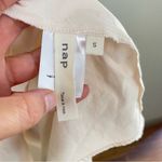 NAP Cream Tie Back Short Puff Sleeves‎ Poplin Oversized Maxi Dress Size Small Photo 5