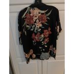 Tommy Bahama  Silk Floral Two Piece Skirt Set‎ Black Red Medium Women's Photo 4
