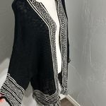 Ellison  Black and White Fringe Cardigan Photo 5