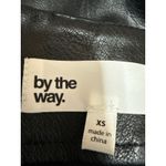 by the way. Revolve Trinity Black Faux Leather Vegan Slit Mini Pencil Skirt XS Photo 3