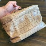 Giorgio Armani  Faux Croc Train Case Travel Bag Makeup Cosmetic Cream Zip Around Photo 4