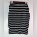 Popular Basics  L Black and White Striped Mini Skirt Photo 2