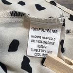 Paper Moon Black & Cream Polka Dot High-Low Blouse Women's Large Photo 6